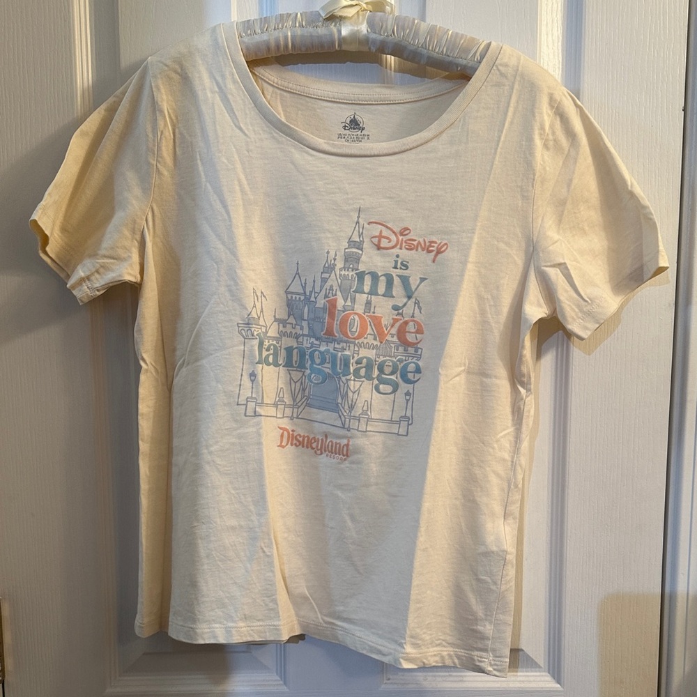 Disney Cream and Blue Graphic Tee